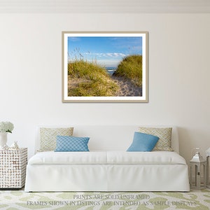 Afternoon in Avon Walkway to the Ocean Photograph, Path to the Beach Print, Ocean Waves, Coastal Art, Dunes, Sea Grass, OBX Nautical Photo image 3