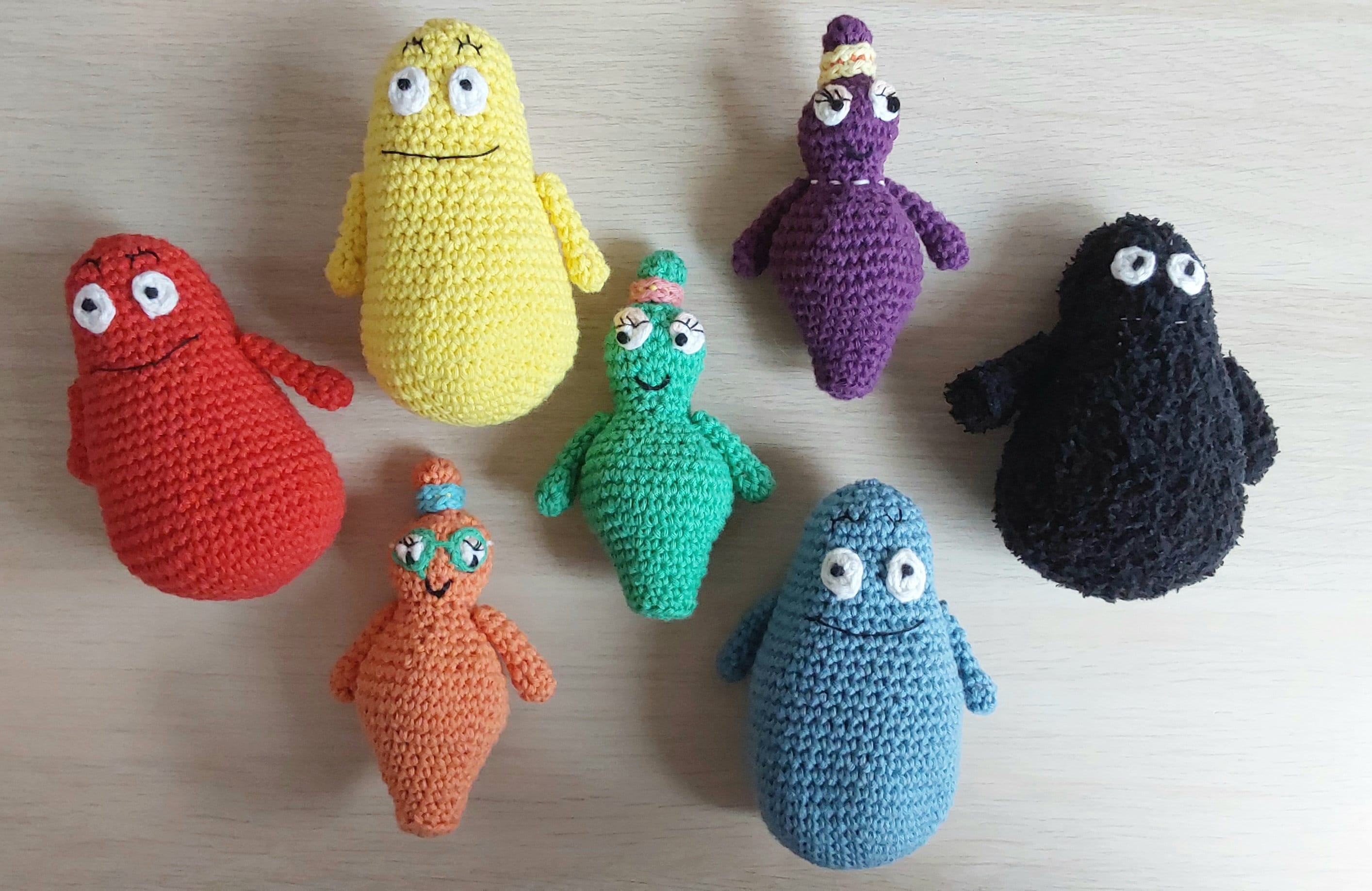 French and English Crochet Pattern of the 7 Barbapapa Children - Etsy