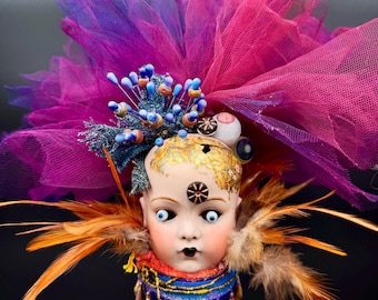High Queen Flower Pot Assemblage Sculpture