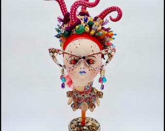 Assemblage de pots de fleurs Madame Abyssal Glamour Sculpture