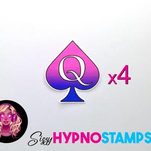 The Sissy Queen Of Spades Temporary Tattoos x4
