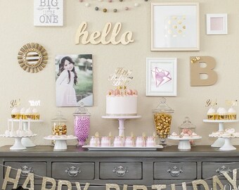 The original hello script wood sign - wall decoration for vintage or modern decor