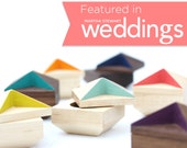 Verlobungsring-Box / wedding Ring-Box / ring Träger Box / Träger Ringkissen / Minimalist Home Decor / Schmuck-Box von Oh Dier