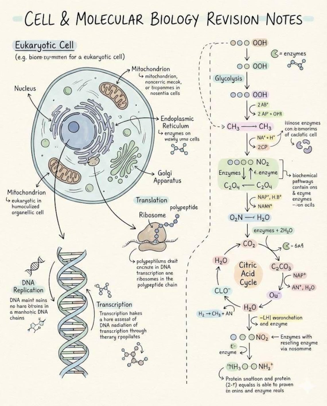 Cell Biology Study Guide | Eukaryotic Cell Structure Notes (PDF ...