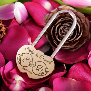 Engraved Love Lock: Personalized Heart Padlock, Anniversary Keepsake