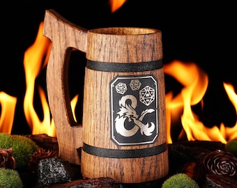 Personalized Dungeon Master Mug, Custom Beer Stein for Gamer Gift, Roleplay custom beer mug, Unique DnD drinkware, DnD Pint Glass, Tankard