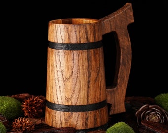 Handcrafted Wooden Beer Mug, Perfect Gift for Men and Beer Lovers, Beer Mug Gift Set, Best Man Proposal Gift, Custom Engraved Gift for Him