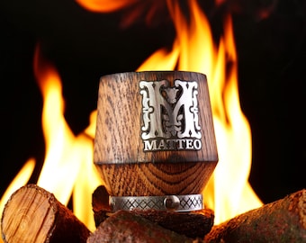 Personalized Whiskey Glass, Engraved Old Fashioned Glass, Custom On The Rocks Tumbler, Bourbon Cocktail Glass, Gift for Men & Whiskey Lovers