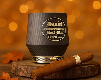 Engraved Shot Glass for Best Man: Stylish Wedding Keepsake for Him