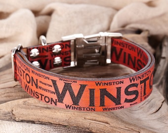 Personalized Leather Dog Collar with Name and Phone Engraving, Soft & Sturdy Pet Accessory, Custom dog collar, High quality dog collar
