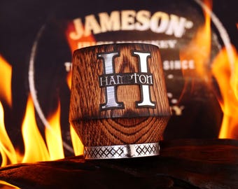 Personalized Groomsmen Whiskey Glass, Best Man Gift for Beach Wedding Party, Custom Glass for Groomsmen and Bridesmaids, Wedding Shot Glass
