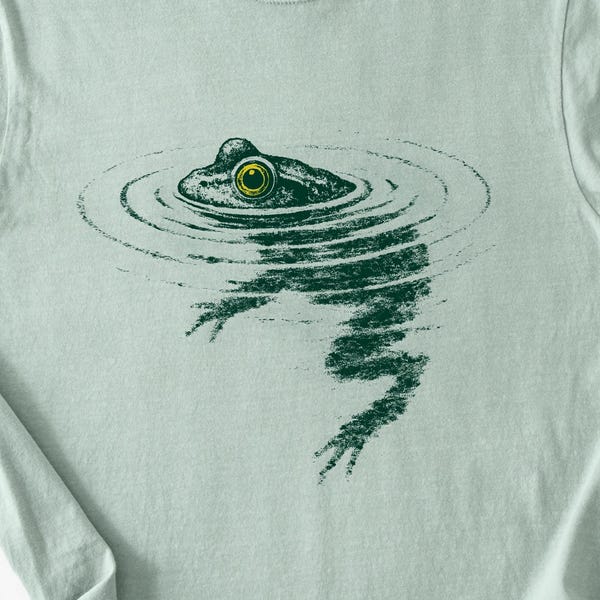 Frosch Schwimmen T-Shirt | Lustiges Tier Grafik Tee