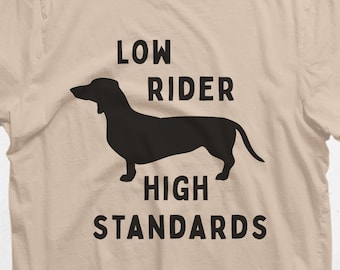 Low Rider Dachshund T-shirt | Hundmamma-present, Wienerhundt-shirt