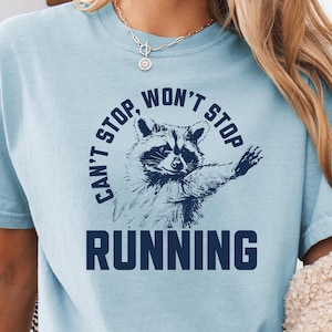 Can&#39;t Stop Running Funny Shirt, Life Happens Running Helps Shirt, Marathon Runner Shirt, Love Running Shirt, Runner Gift, Jogging Shirt