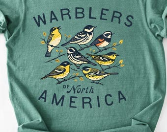 Warblers of North America T-shirt | Bird Illustration, Ornithology Shirt