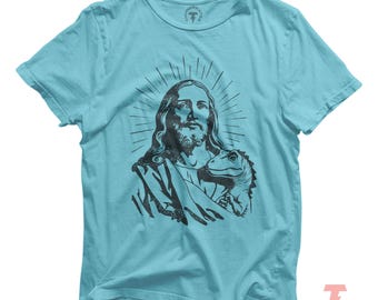 Funny Jesus and Dinosaur T-Shirt: Christian Novelty Tee