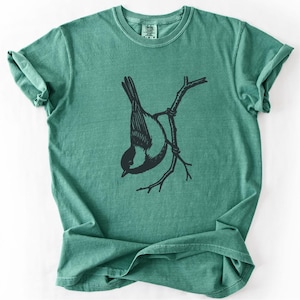 Camiseta de carbonero, camiseta de naturaleza para observadores de aves
