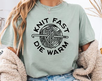 Camiseta quente de tricô rápido e secagem rápida: camiseta divertida para amantes de fios