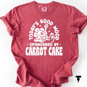 Carrot Cake Comfort Colors Shirt: Bakery Lover Tee, Cozy Foodie Gift