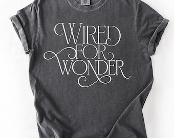 Camiseta Wired for Wonder sobre neurodiversidad, Concienciación sobre el autismo