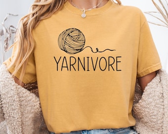 Yarnivore T-shirt: Rolig garnälskare presenttröja
