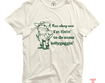 Vintage Southern Frog T-Shirt: Funny Country Lollygaggin&#39; Design