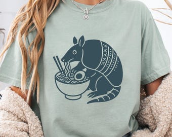 Armadillo Ramen Comfort Colors T-Shirt: Funny Graphic Tee