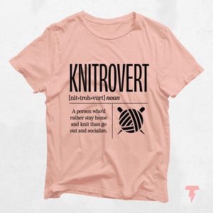 Knitrovert T-Shirt: Funny Yarn Lover Tee, Knitter Gift