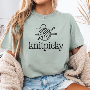 Knitpicky T-Shirt: Funny Yarn Lover Tee, Crafter Gift