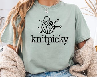 Knitpicky T-shirt: Funny Yarn Lover-T-shirt, Crafter-cadeau