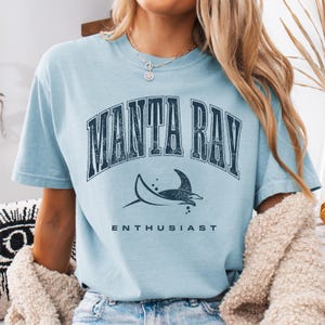 Manta Ray Enthusiast Shirt: Ocean Life Comfort Colors Tee