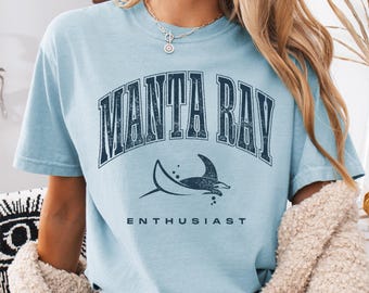 Chemise amateur de raies manta : t-shirt couleurs confort Ocean Life