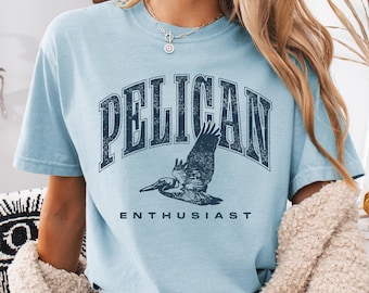 ペリカン愛好家シャツ：コンフォートカラーズ バードラバーTシャツ