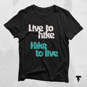 Live to Hike Graphic Tee: Forest Camper Shirt