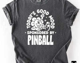 Retro Pinball Shirt: Comfort Colors Tee - Vintage Arcade Gamer Gift