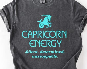 Camiseta con diseño del zodiaco Capricornio / Signo astrológico, temporada de Capricornio, camiseta del horóscopo