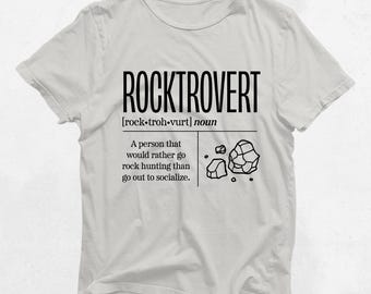 Rocktrovert-T-shirt: geologiecadeau voor geologen