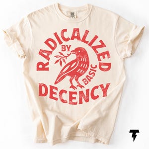 Radicalized By Basic Decency Unisex Comfort Colors® T-shirt, Political Protest Tee, Feminist Activist Gift, Liberal Clothing, Social Justice