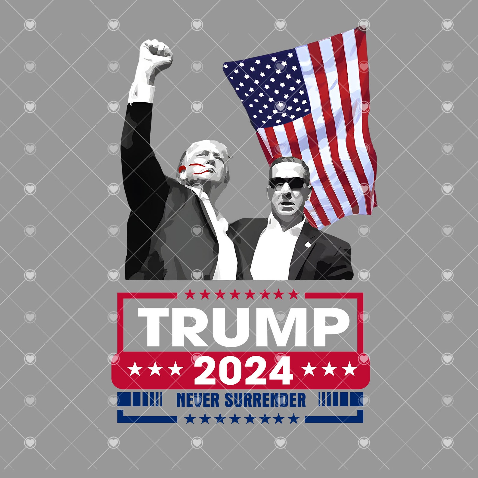 Trump 2024 Png, Trump Shooting Png, Trump Assasination Attempt