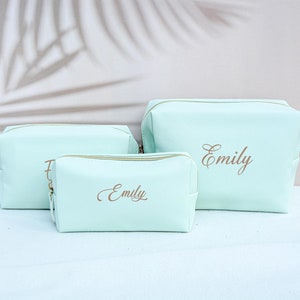 Trousse de maquillage personnalisée, trousse à cosmétiques de grande capacité, cadeau d'anniversaire pour femme, cadeau de demoiselle d'honneur, organisateur de maquillage, cadeau de shower de bébé