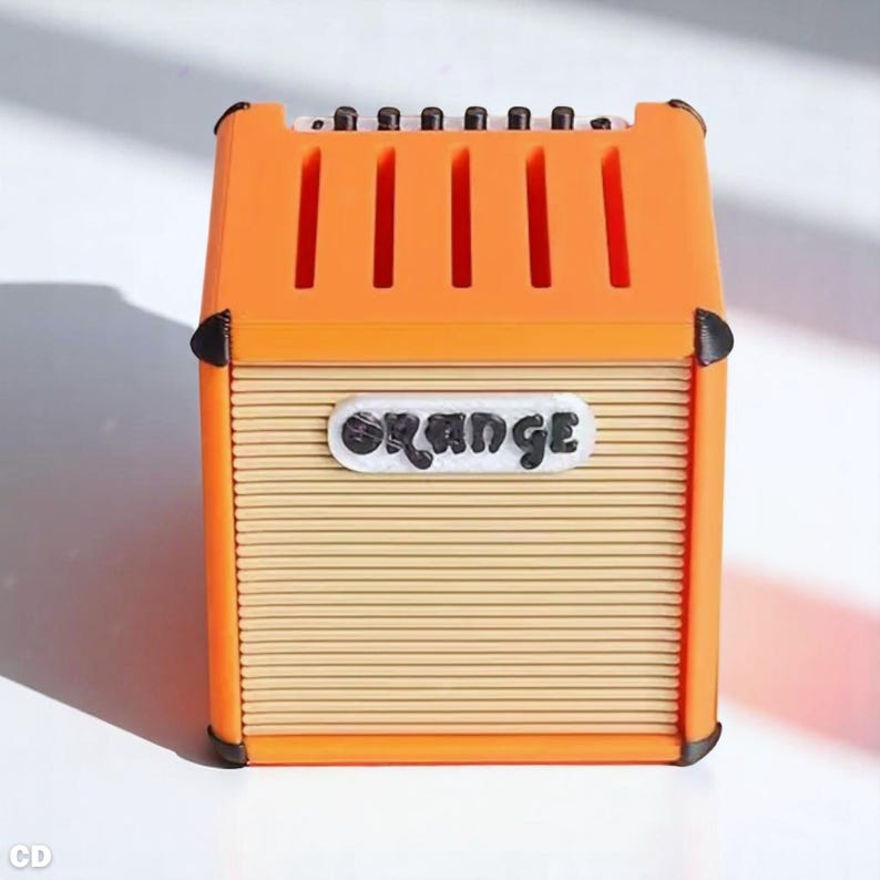 ミニギターアンプピックホルダー パーソナルギターギフト ピックオーガナイザーケースホルダー 彼へのギフト Orange