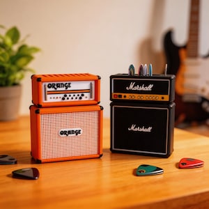 Estojo magnético para palhetas de guitarra, mini organizador de palhetas para amplificador de guitarra, presente para guitarristas.