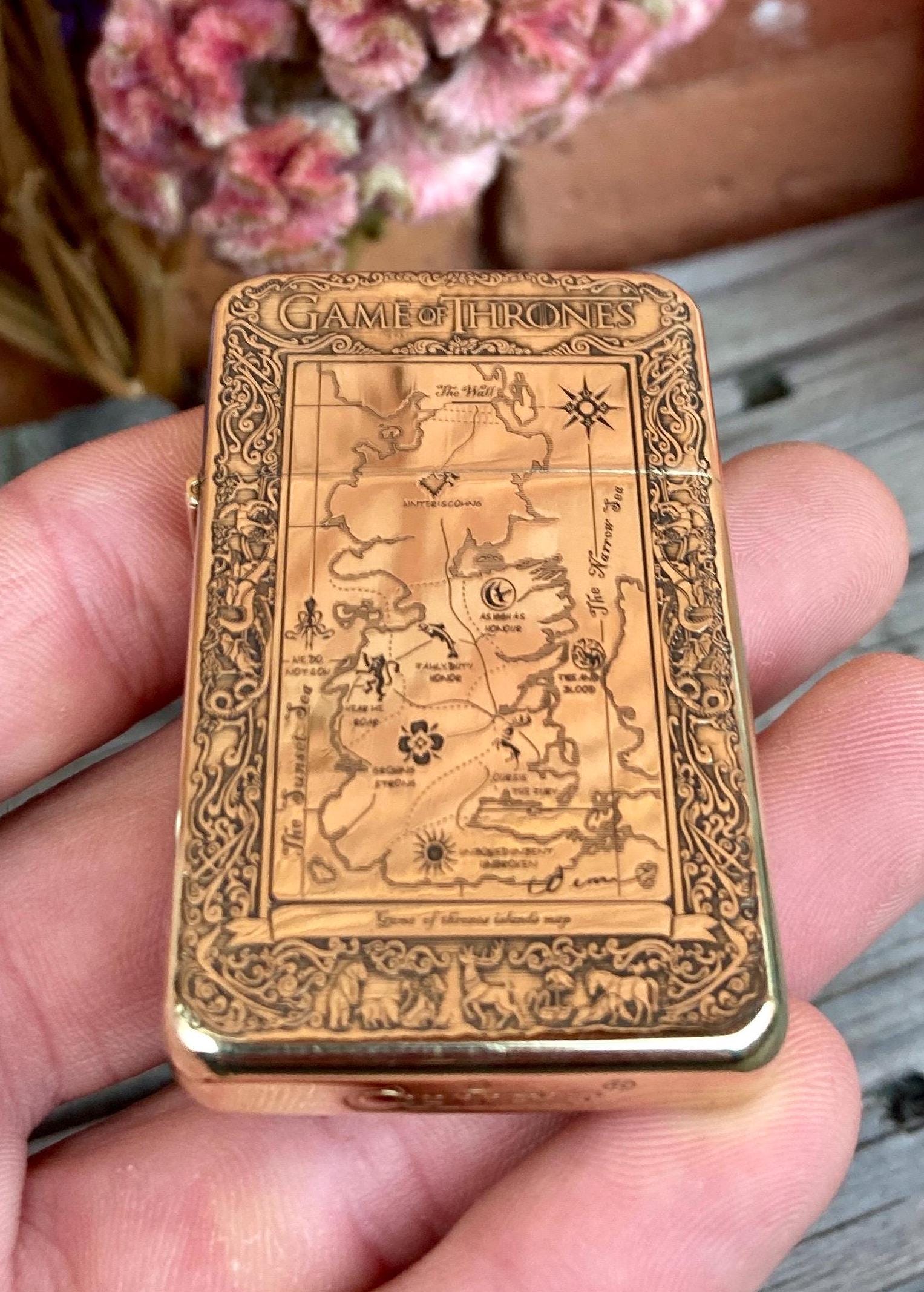 Buy Engraved Vintage Game of Thrones Lighter Windproof Cigarette Retro  Zippo Personalized Gift Collector's Accessory Collection Online in India