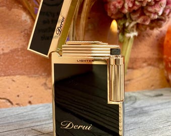 Vintage Collectible Gas Lighter, Personalized, Old School, Plated