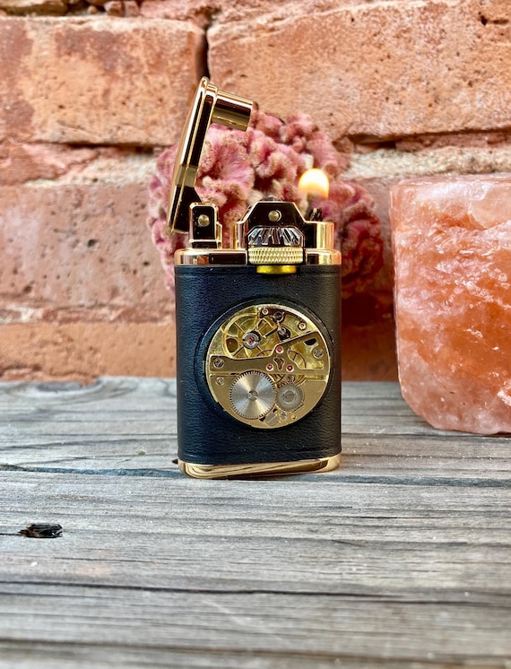 Vintage Lighter Wood Collectible, Retro Cigarette Holder, Unique Old Lighter,  Cool Collectible, Collectible Gift for Him, Christmas, Fuel