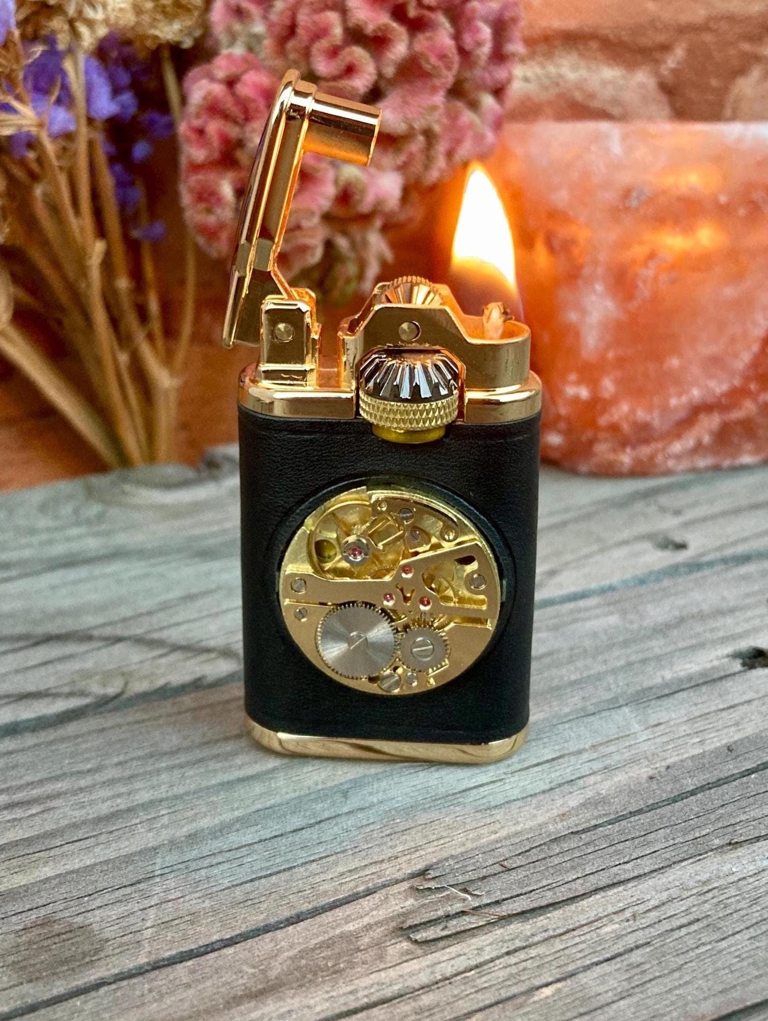 unique cigarette lighter Vintage Lighter Wood Collectible, Retro Cigarette Holder, Unique Old Lighter,  Cool Collectible, Collectible Gift for Him, Christmas, Fuel