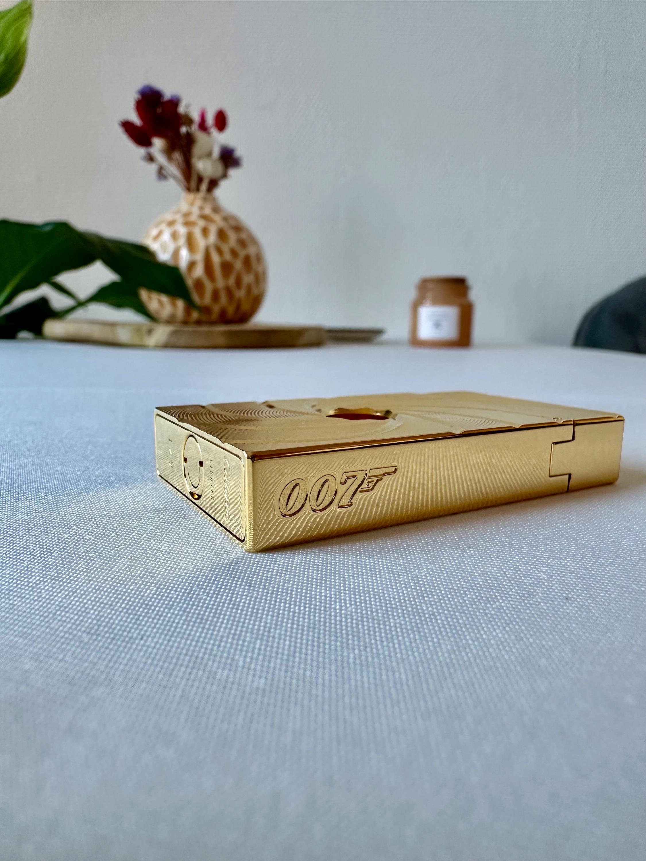 Vintage James Bond 007 Inspired Lighter Elegant Luxury Gold Windproof  Collectible Gift for Men Refillable Metal Unique Design Jewlery