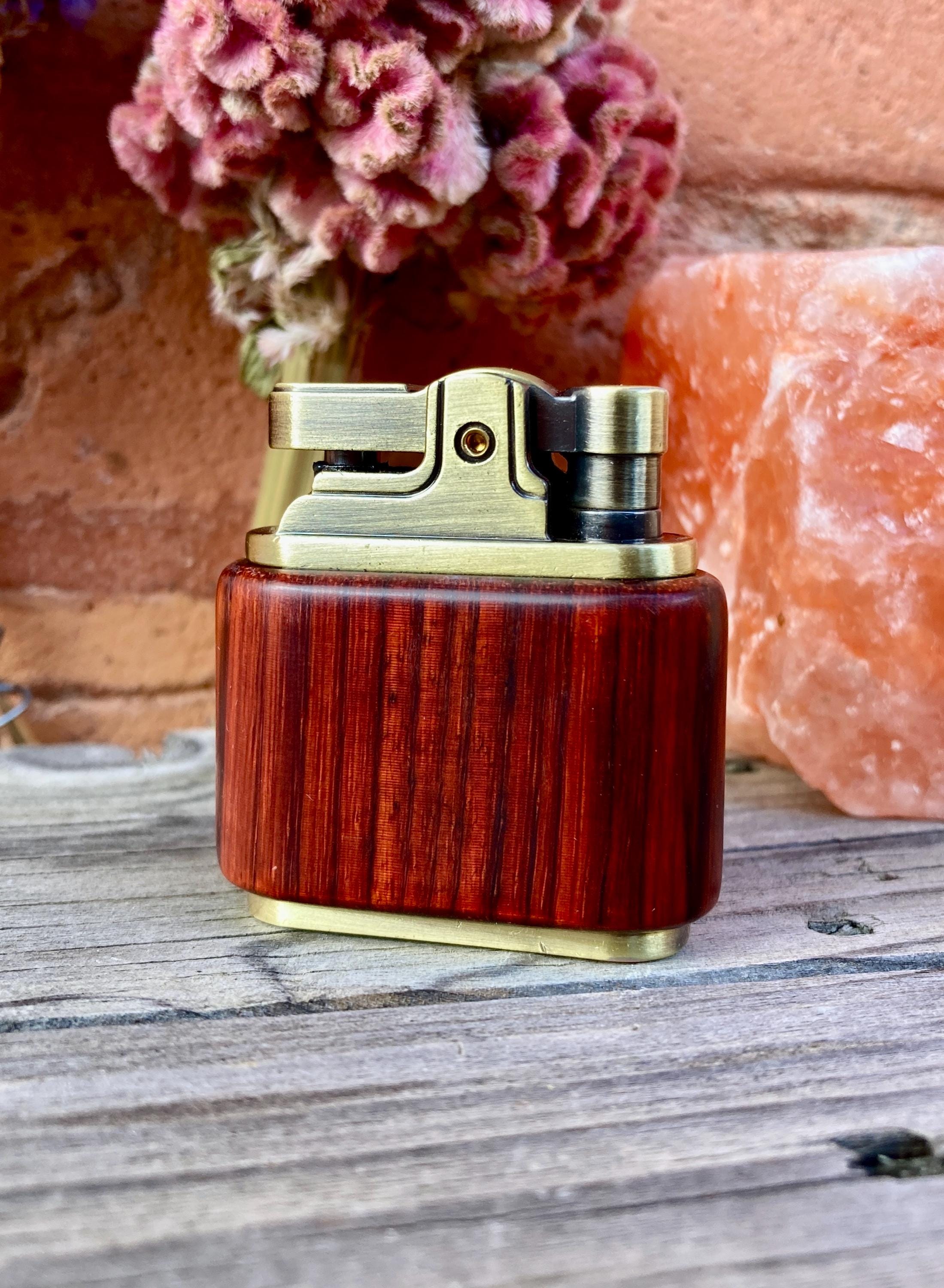 Handmade Vintage Wooden Lighter, Original Gift for Men, Personalized Lighter,  Unique Gift, Refillable, Unique Accessory, Luxury and Cool