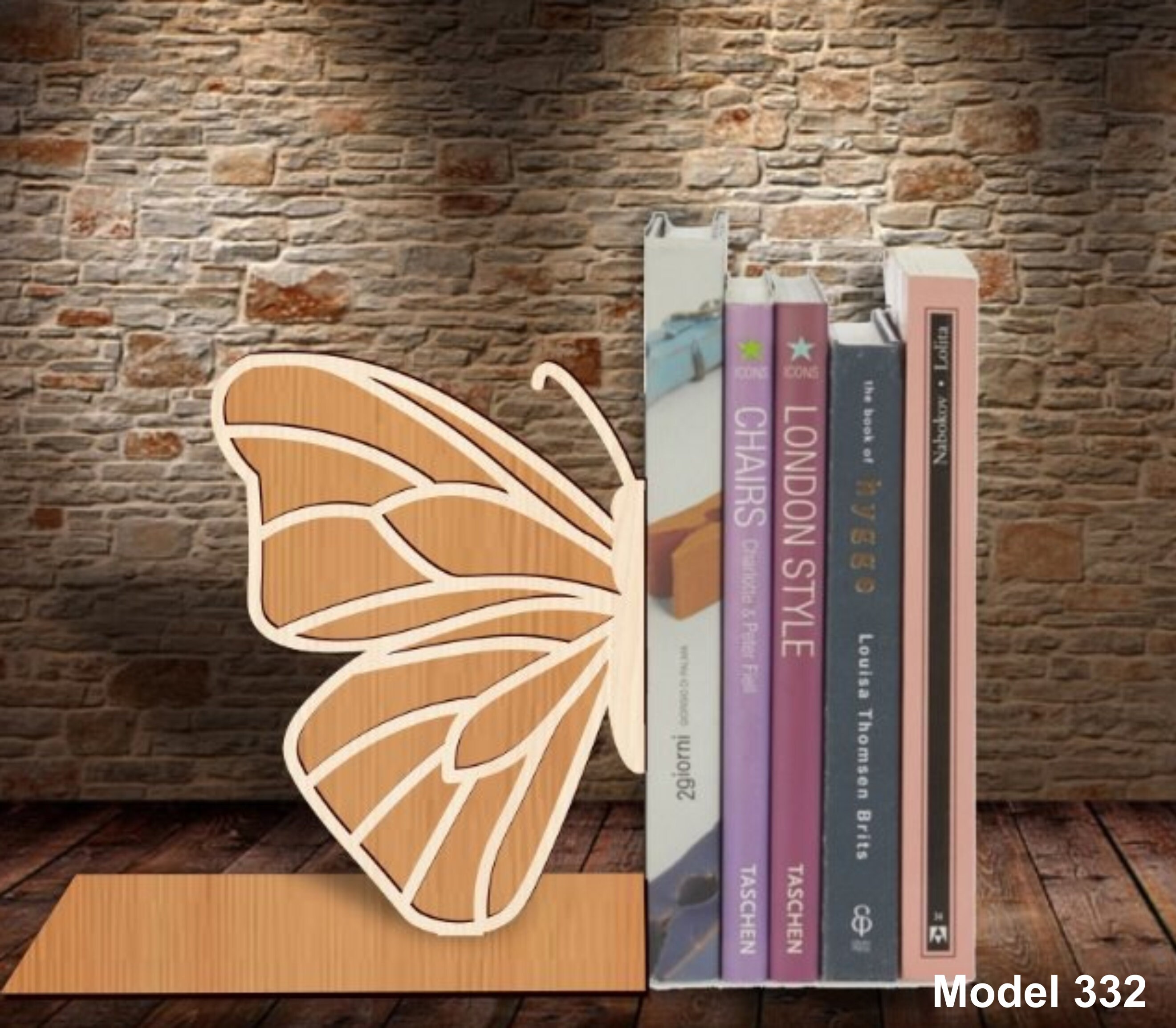 Butterfly Bookend File Cdr and Dxf Vector for Laser Cut - Etsy