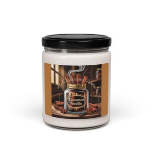 Cinnamon Vanilla Soy Candle, Cozy Home Décor, Aromatherapy Gift, Fall & Winter Candle, Relaxing Home Fragrance